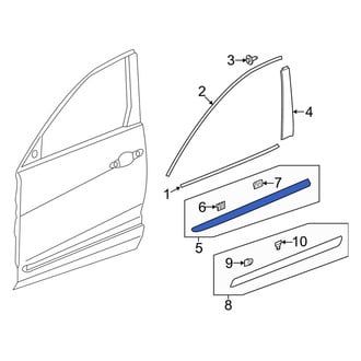 Acura OE - Front Left Lower Door Molding