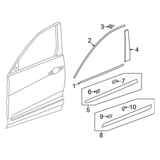 Acura OE - Front Door - Exterior Trim