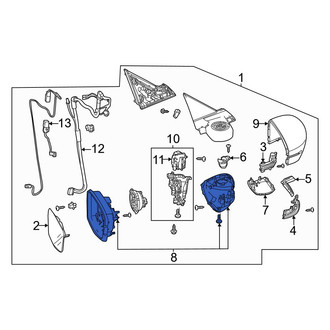 Acura OE - Front Right Door Mirror Housing
