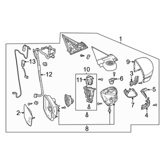 Acura OE - Front Door - Outside Mirrors