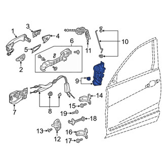 Acura OE - Front Right Door Latch Assembly