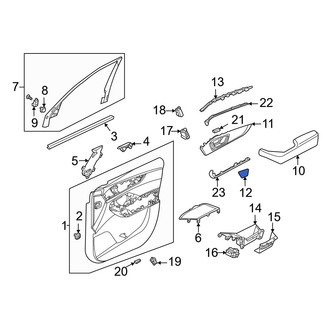 Acura OE - Rear Right Door Panel Insert Cap