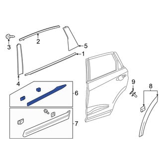 Acura OE - Front Left Lower Door Molding
