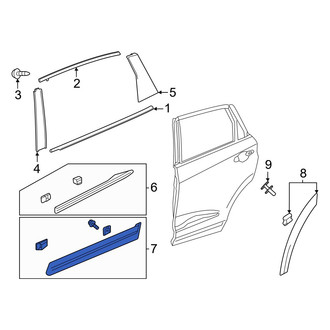 Acura OE - Front Left Lower Door Molding