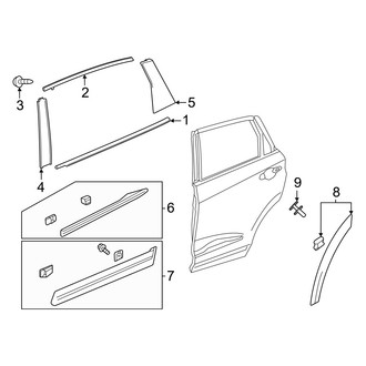 Acura OE - Rear Door - Exterior Trim