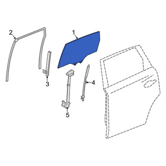 Acura OE - Front Right Door Glass