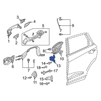 Acura OE - Rear Right Upper Door Hinge