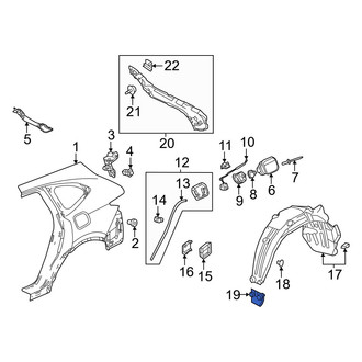 Acura OE - Rear Right Stone Deflector
