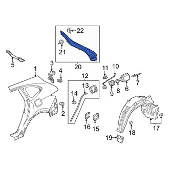 Acura OE - Rear Left Body D-Pillar Molding