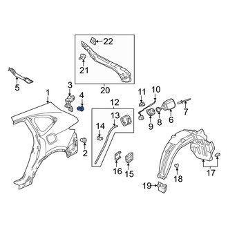 Acura OE - Tail Light Pocket Nut