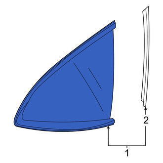 Acura OE - Rear Left Quarter Glass