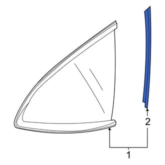 Acura OE - Rear Left Quarter Glass Seal