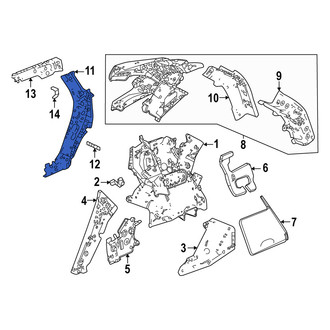 Acura OE - Right Body C-Pillar Reinforcement