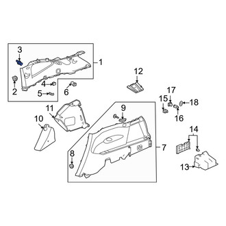 Acura OE - Quarter Panel Trim Panel Clip