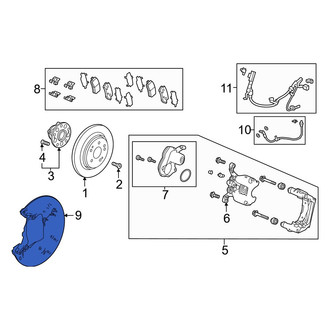 Acura OE - Rear Left Brake Dust Shield