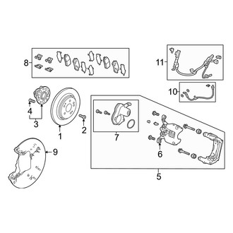 Acura OE - Rear Suspension - Brake Components
