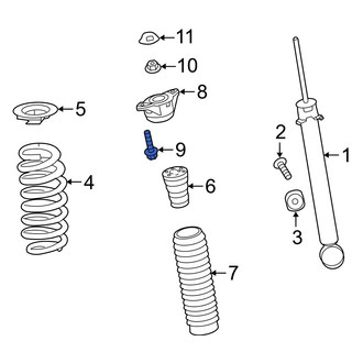 Acura OE - Suspension Shock Absorber Mounting Bolt