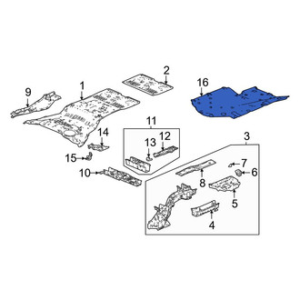 Acura OE - Rear Floor Pan Splash Shield
