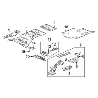 Acura OE - Rear Body & Floor - Floor & Rails