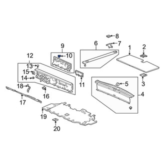 Acura OE - Trunk Floor Storage Box Clip