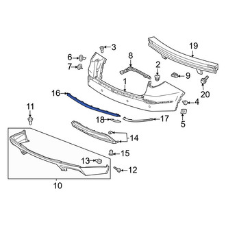Acura OE - Front Left Bumper Trim