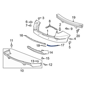 Acura OE - Front Right Bumper Trim