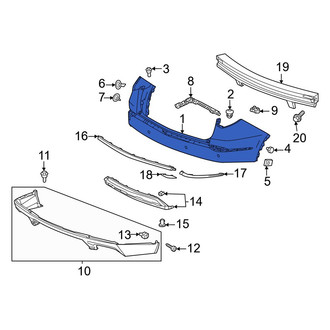 Acura OE - Rear Upper Bumper Cover