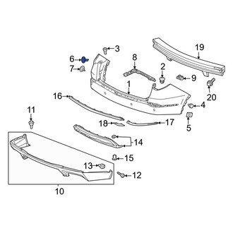 Acura OE - Bumper Cover Bolt