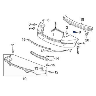 Acura OE - Rear Left Bumper Cover Bracket