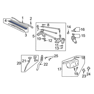 Acura OE - Front Left Wiper Blade Refill Set