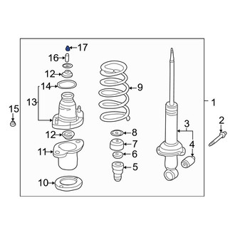 Acura OE - Front Suspension Strut Mount Nut