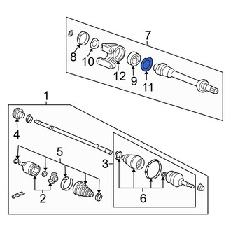 Acura OE - Inner CV Intermediate Shaft Snap Ring