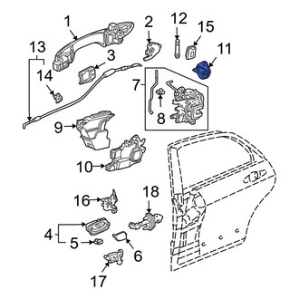 Acura OE - Front Door Lock Striker Plate