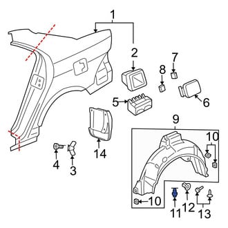 Acura OE - Fender Liner Retainer