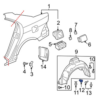 Acura OE - Headlight Fastener Clip