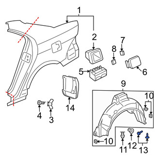 Acura OE - Rear Bumper Cover Screw