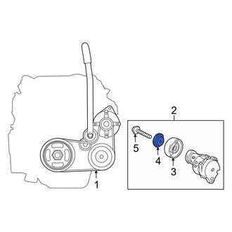 Acura OE - Belt Tensioner Pulley Bolt Cover