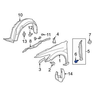 Acura OE - Fender Liner Retainer