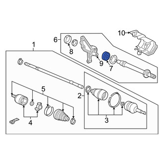 Acura OE - Front CV Axle Shaft Carrier Bearing