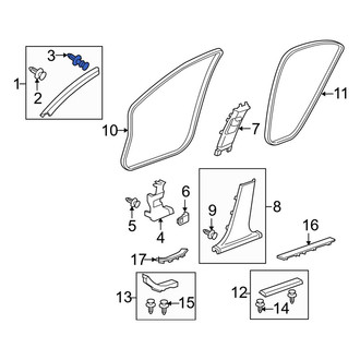 Acura OE - Body A-Pillar Trim Panel Clip