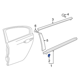 Acura OE - Rear Door Belt Molding Clip