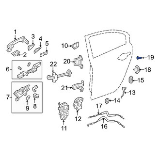 Acura OE - Door Lock Striker Plate Screw