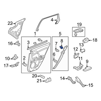 Acura OE - Lower Liftgate Trim Panel Clip