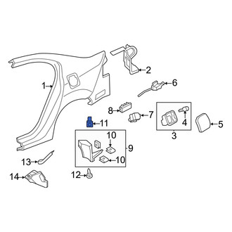 Acura OE - Quarter Panel Splash Shield Grommet