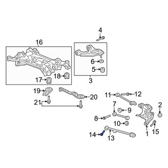 Acura OE - Inner Suspension Trailing Arm Bolt