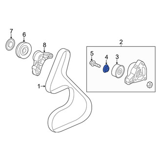 Acura OE - Belt Tensioner Pulley Bolt Cover