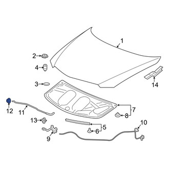 Acura OE - Hood Prop Rod Grommet