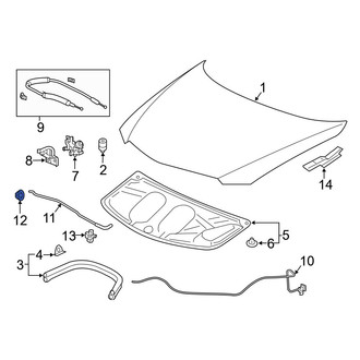 Acura OE - Hood Prop Rod Grommet