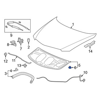Acura OE - Hood Insulation Pad Clip