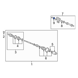 Acura OE - CV Axle Shaft Carrier Bearing Seal